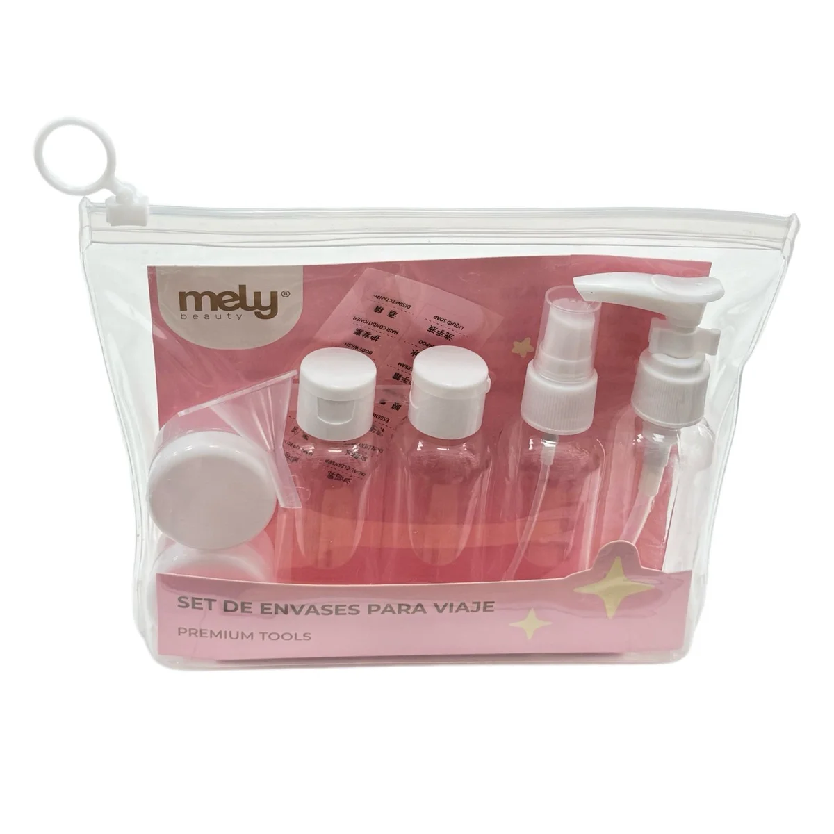 P*12 SET DE ENVASES PORTATIL PARA VIAJE X8 PIEZAS MELY