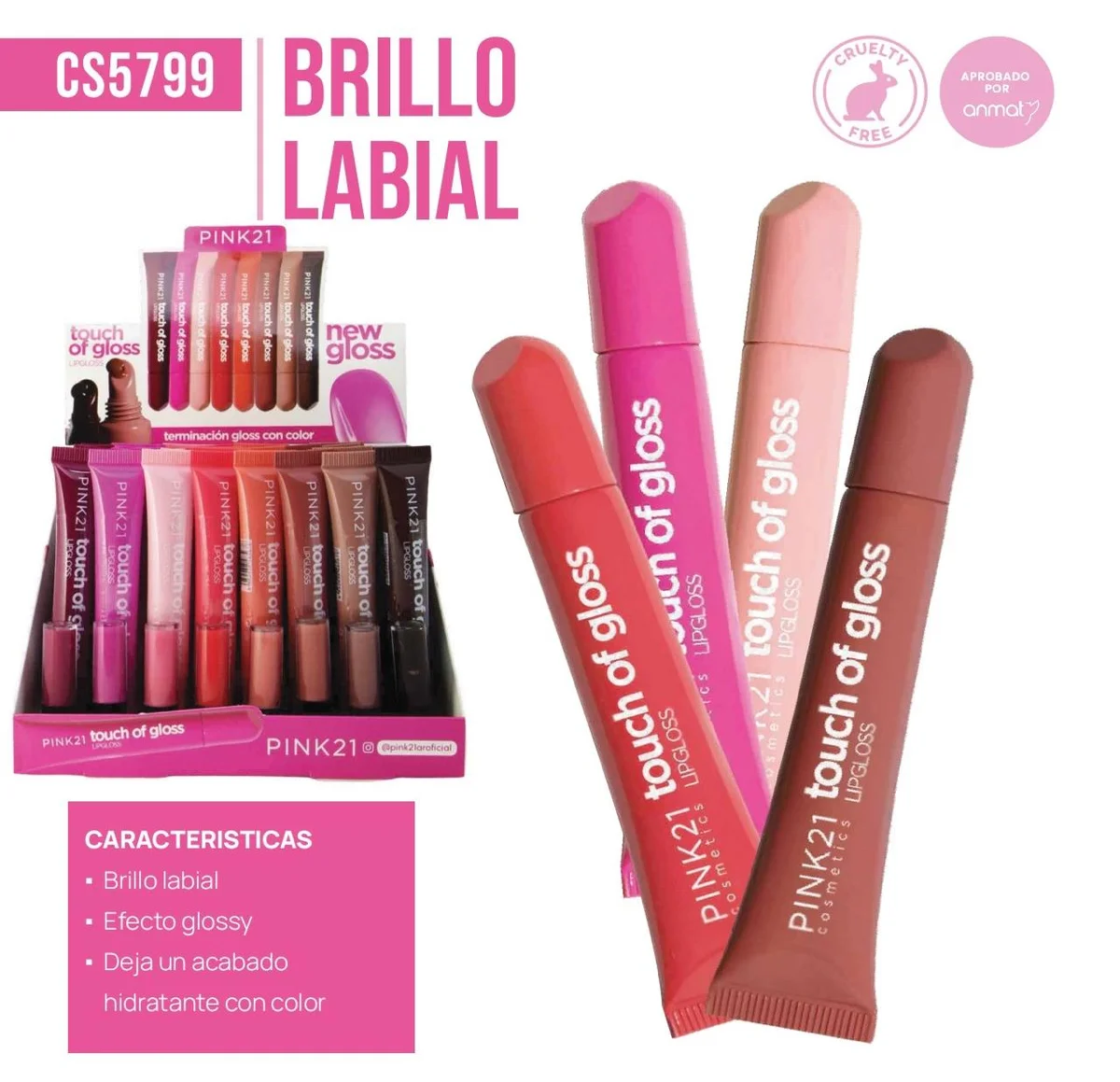 C*48 BRILLO LABIAL PINK21