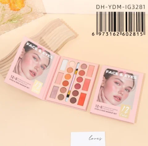 PALETA DE MAQUILLAJE FACE EYES SET COMPLETO IDOODCO