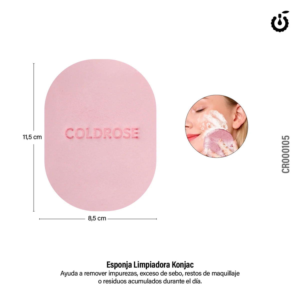 P*12 ESPONJA DE LIMPIEZA FACIAL KONJAC