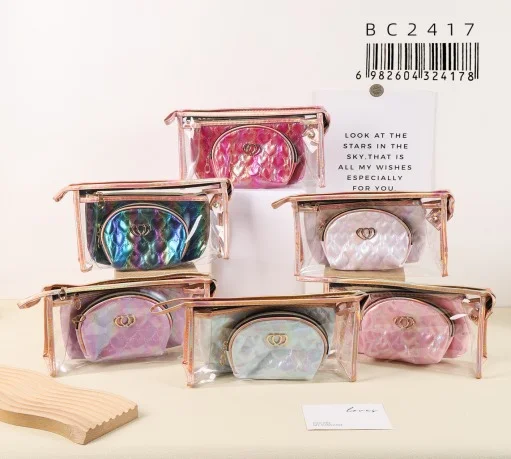 SET DE NECESER DUO TRANSPARENTE