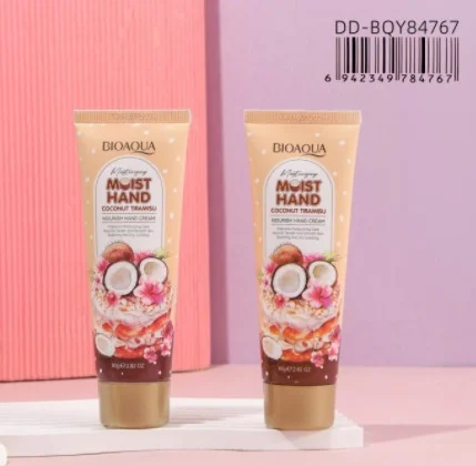 CREMA PARA MANOS HIDRATANTE DE COCO Y TIRAMISU BIOAQUA