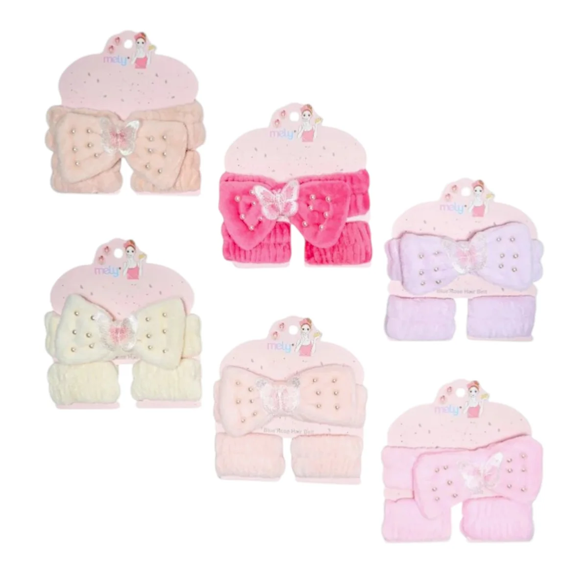 P*12 VINCHA MONO/MARIPOSA+MUNEQUERAS MELY