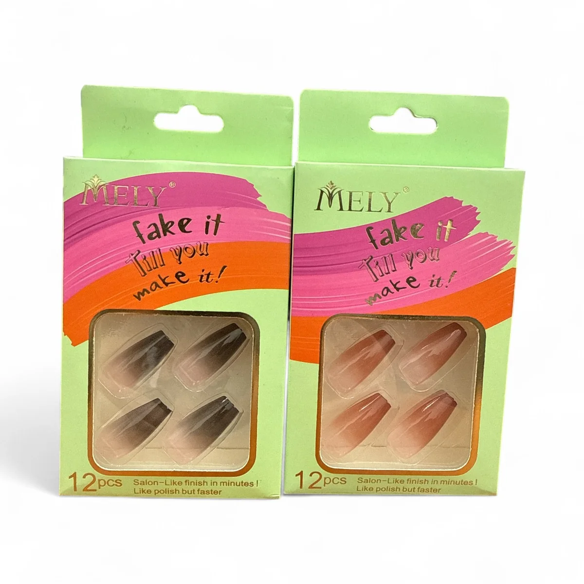 MELY UÑAS POSTIZAS 12 PCS