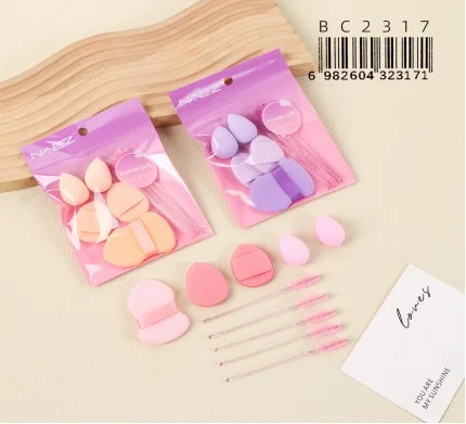 P*12 SET DE MAQUILLAJE ESPONJA/CEPILLOS GOUPILLON 10PCS NAEZ