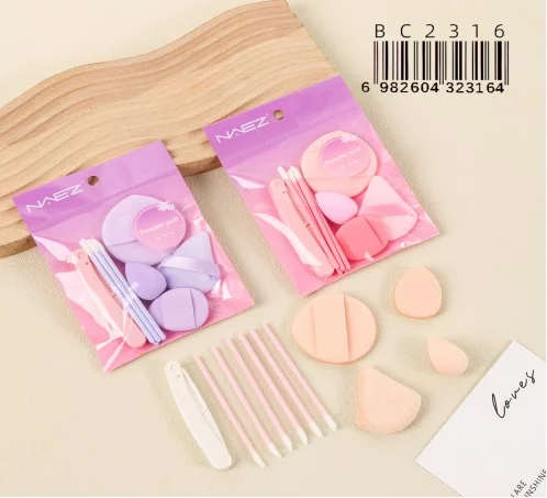 P*12 SET DE MAQUILLAJE ESPONJA/PERFILADOR/APLICADOR 11PCS NAEZ