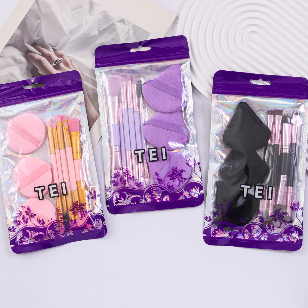 P*12 SET PINCEL MAQUILLAJE *6U+3 ESPONJA TEI