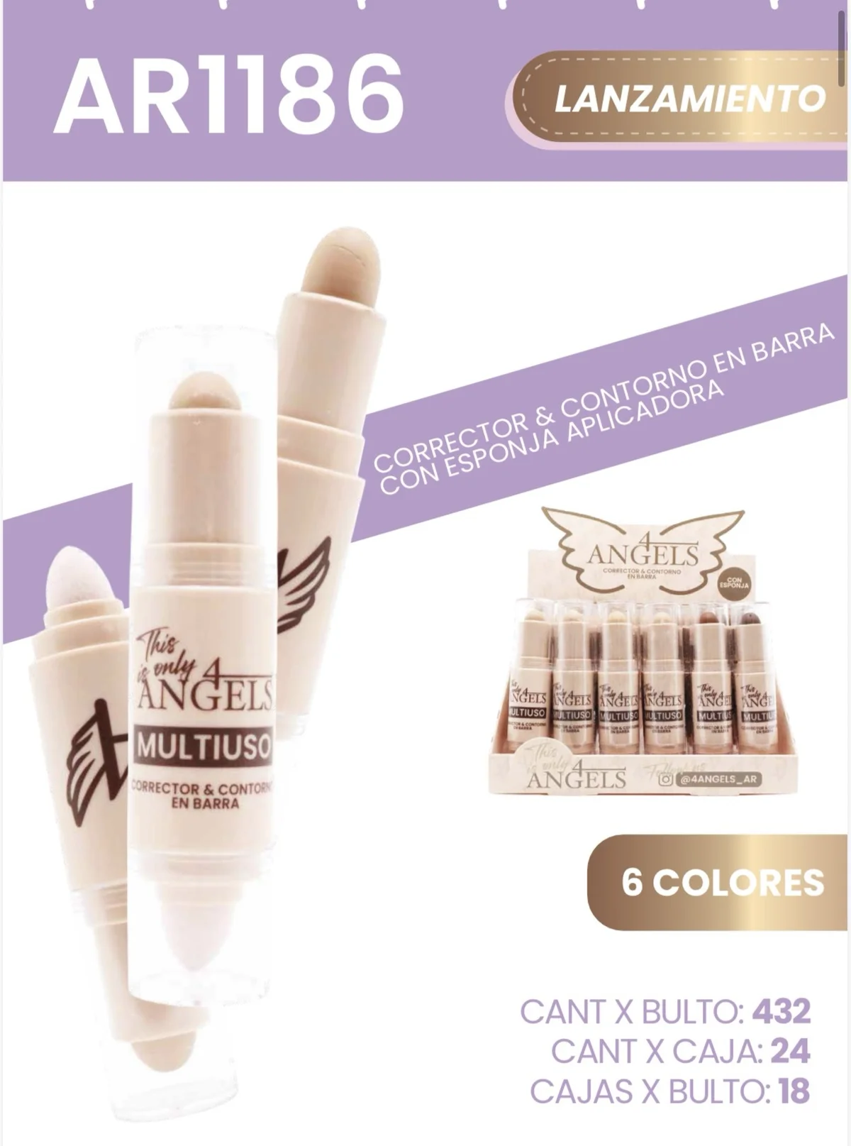 C*24 CONTORNO EN BARRA + CORRECTOR EN BARRA 4 ANGELS