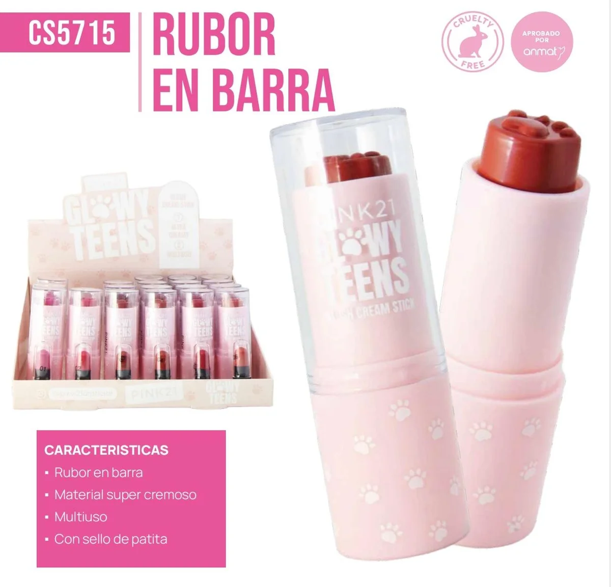 C*24 BLUSH CREAM STICK PINK21