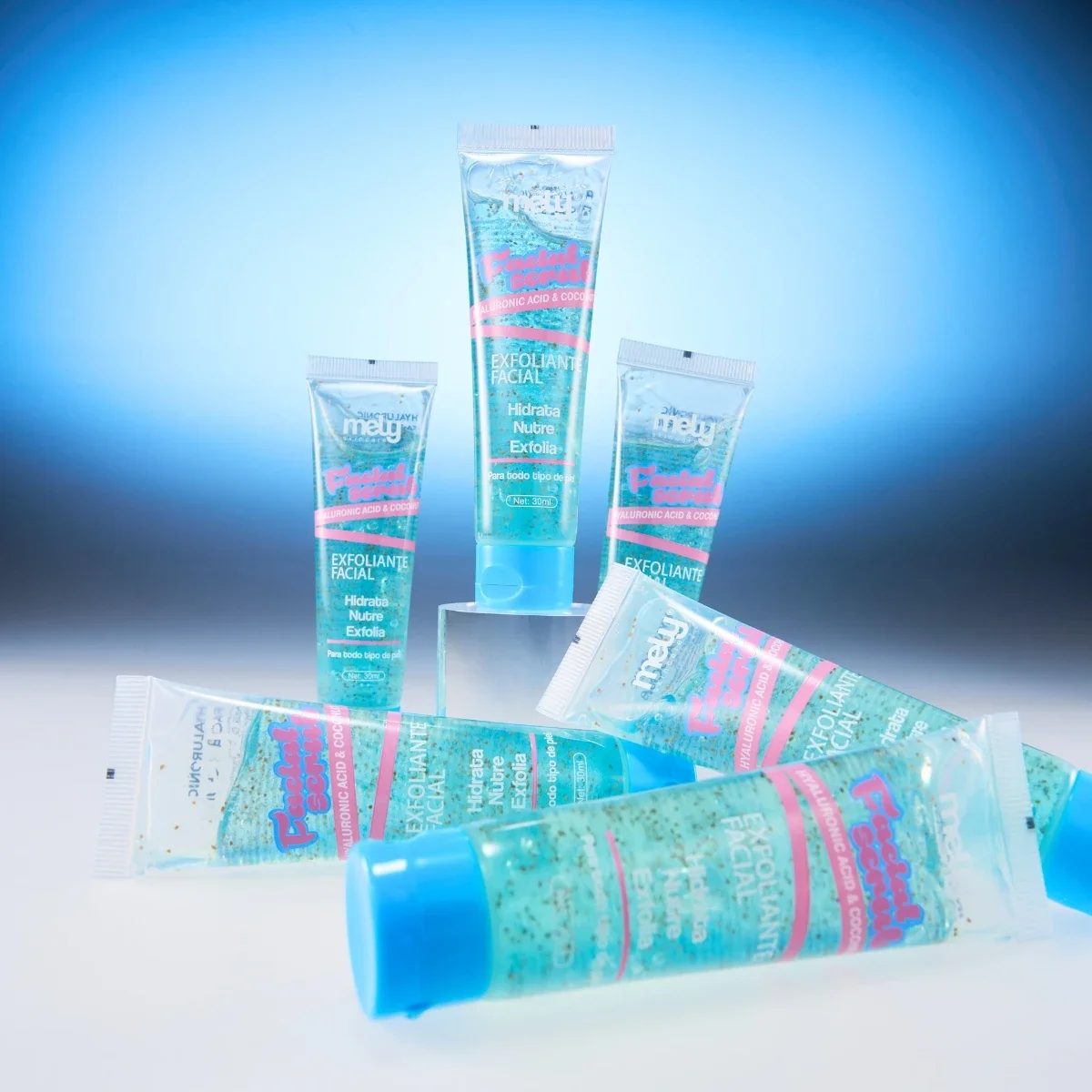 SCRUB FACIAL CON ACIDO HIALURONICO MELY