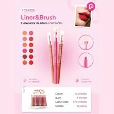 DELINEADOR DE LABIOS CON BROCHA PINK21