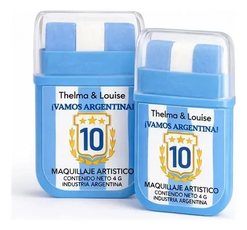 BANDERITA MUNDIAL MAQUILLAJE ARTISTICO THELMA LOUISE