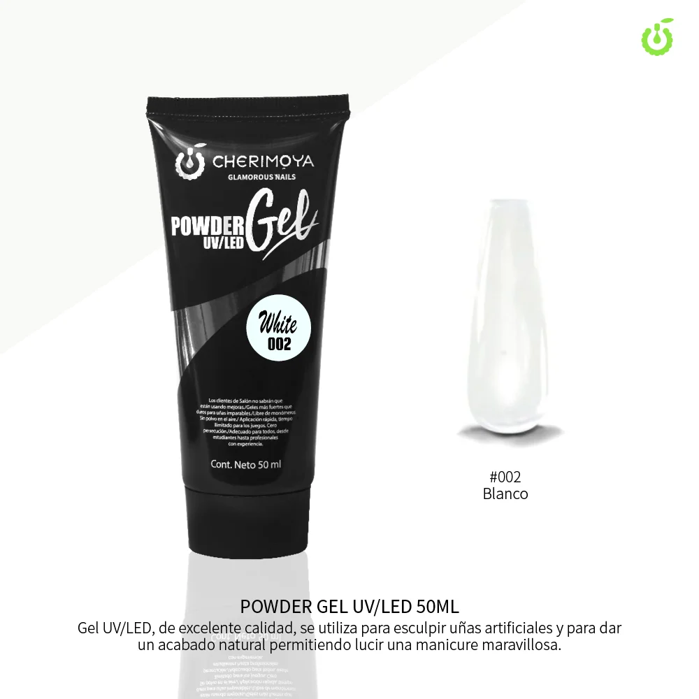 POWDER GEL UV/LED 50ML 002BLANCO CHERIMOYA