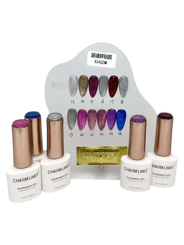 C*12 CHARM LIMIT GEL POLISH  DIAMONDS