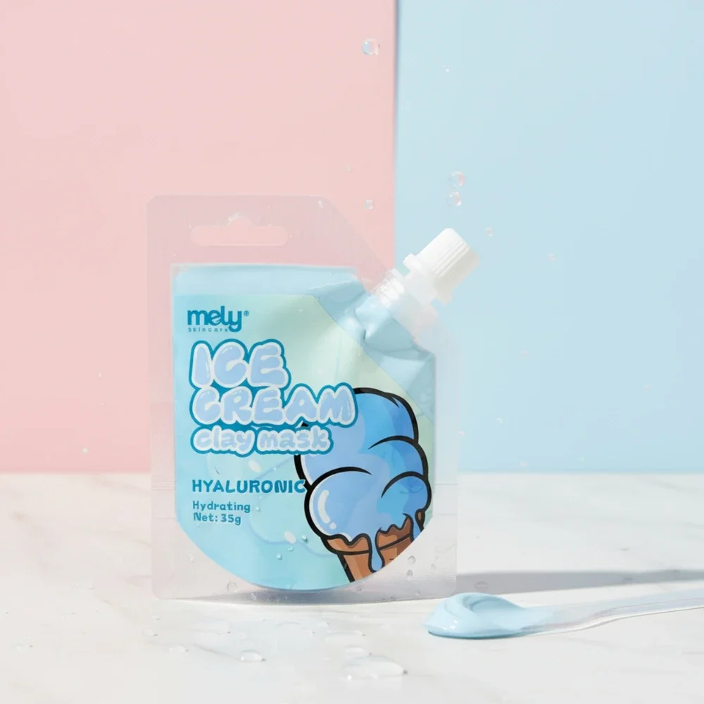 MASCARILLA FACIAL DE ARCILLA ICE CREAM CON ACIDO HIALURONICO MELY
