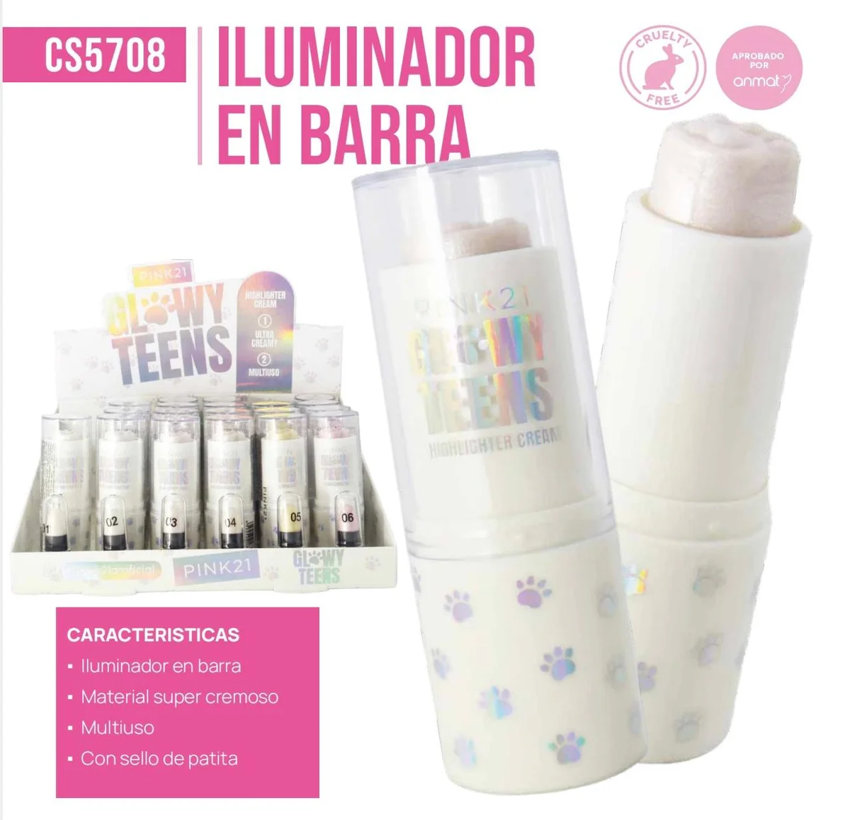 C*24 HIGHLIGHTER CREAM PINK21