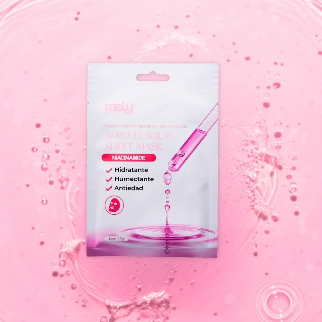 MASCARILLA DE NIACINAMIDA CON SERUM AMPOLLA MELY
