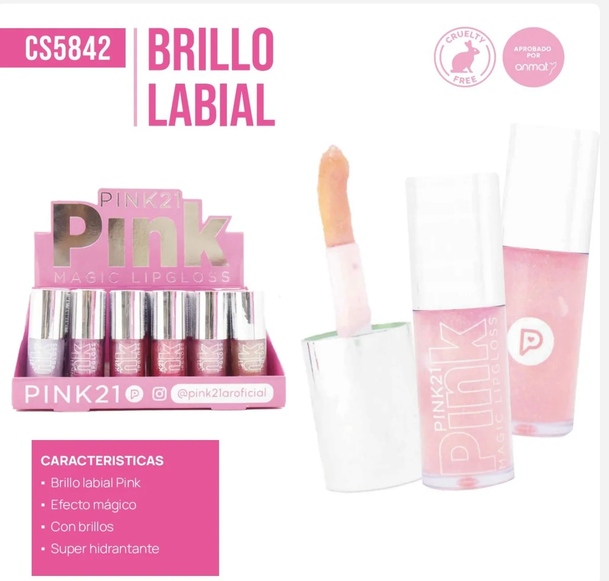 BRILLO LABIAL PINK21