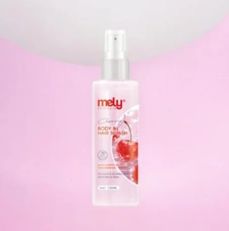 SPRAY GLITTER CORPORAL Y CABELLO CON AROMA CEREZA MELY