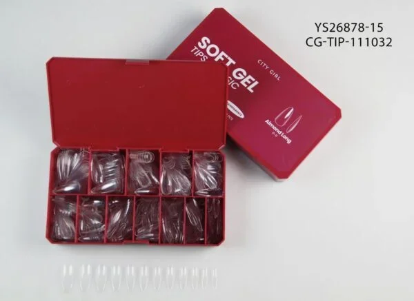 TIPS SOFT GEL ALMOND LONG 504PCS CITY GIRL
