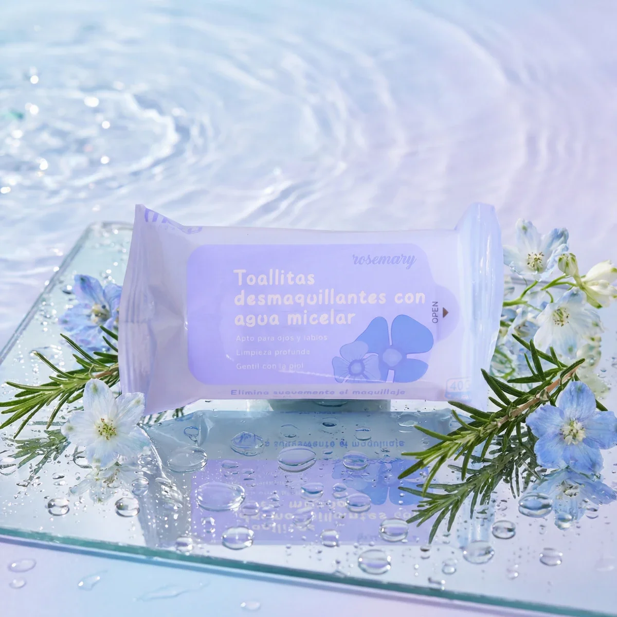 ROSEMARY MICELAR MAKE UP REMOVER CLEANSING TOALLITAS MELY