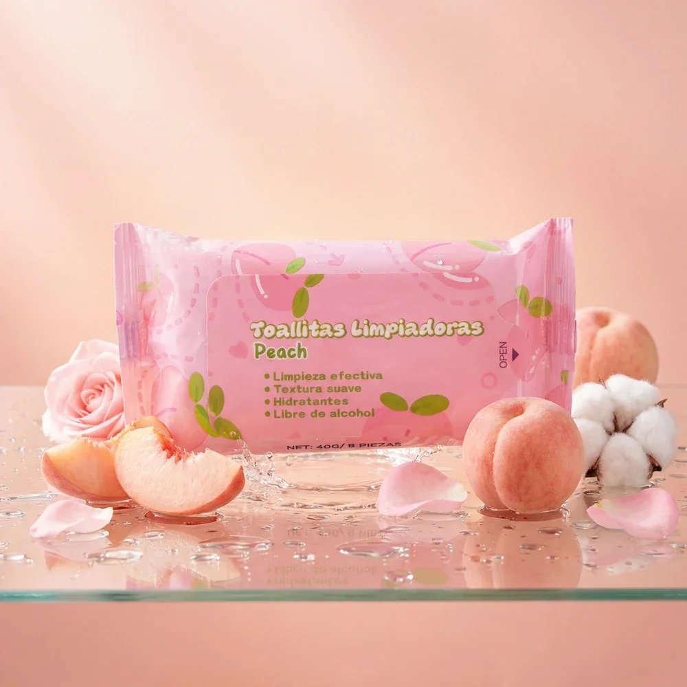 PEACH CLEANSING WIPES MELY